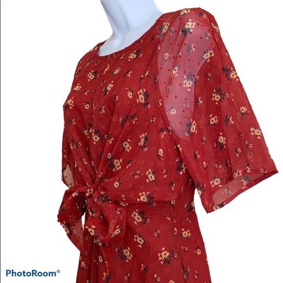 Love Fire Brick Red Fit and Flare Mini Dress - Picture 9 of 13